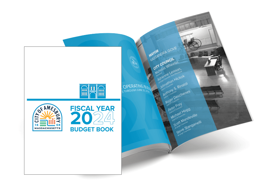 FY24 Budget Book cover and inside pages openned up