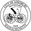 City Seal with outline drawing of a horse drawn carriage. 1886. 