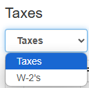 Drop down menu showing 2025 and 2024